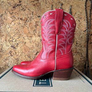 Tecovas Cherry Red Jolene Cowboy Boots Size 7